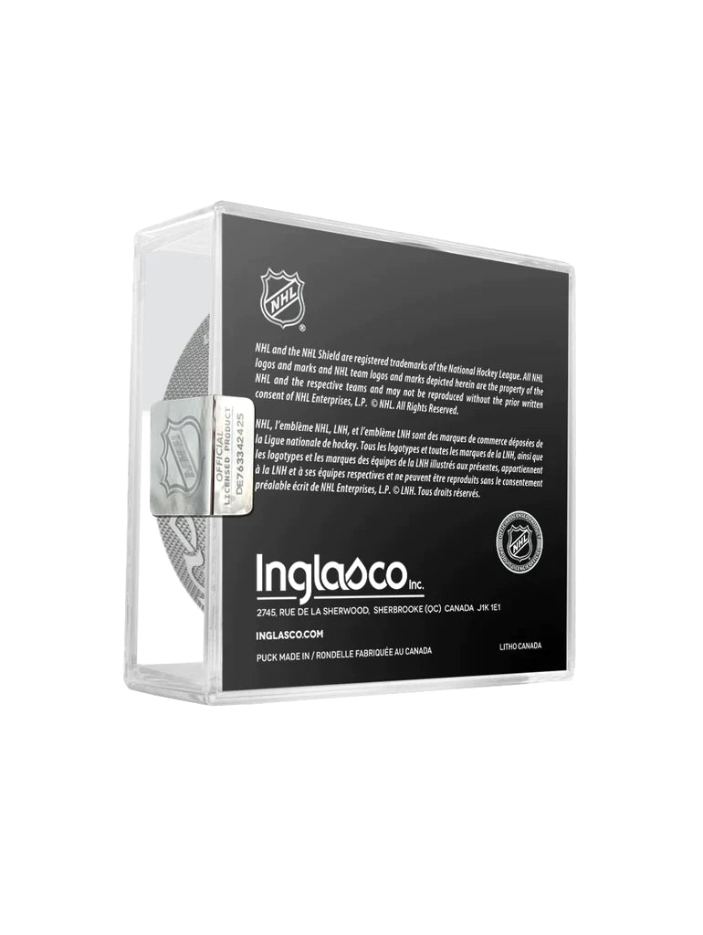 Rondelle de hockey sous licence officielle NHL Inglasco 2024-25 des Blackhawks de Chicago