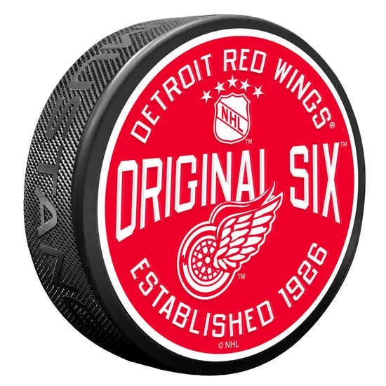 Detroit Red Wings Original Six NHL 1950's Textured Hockey Puck