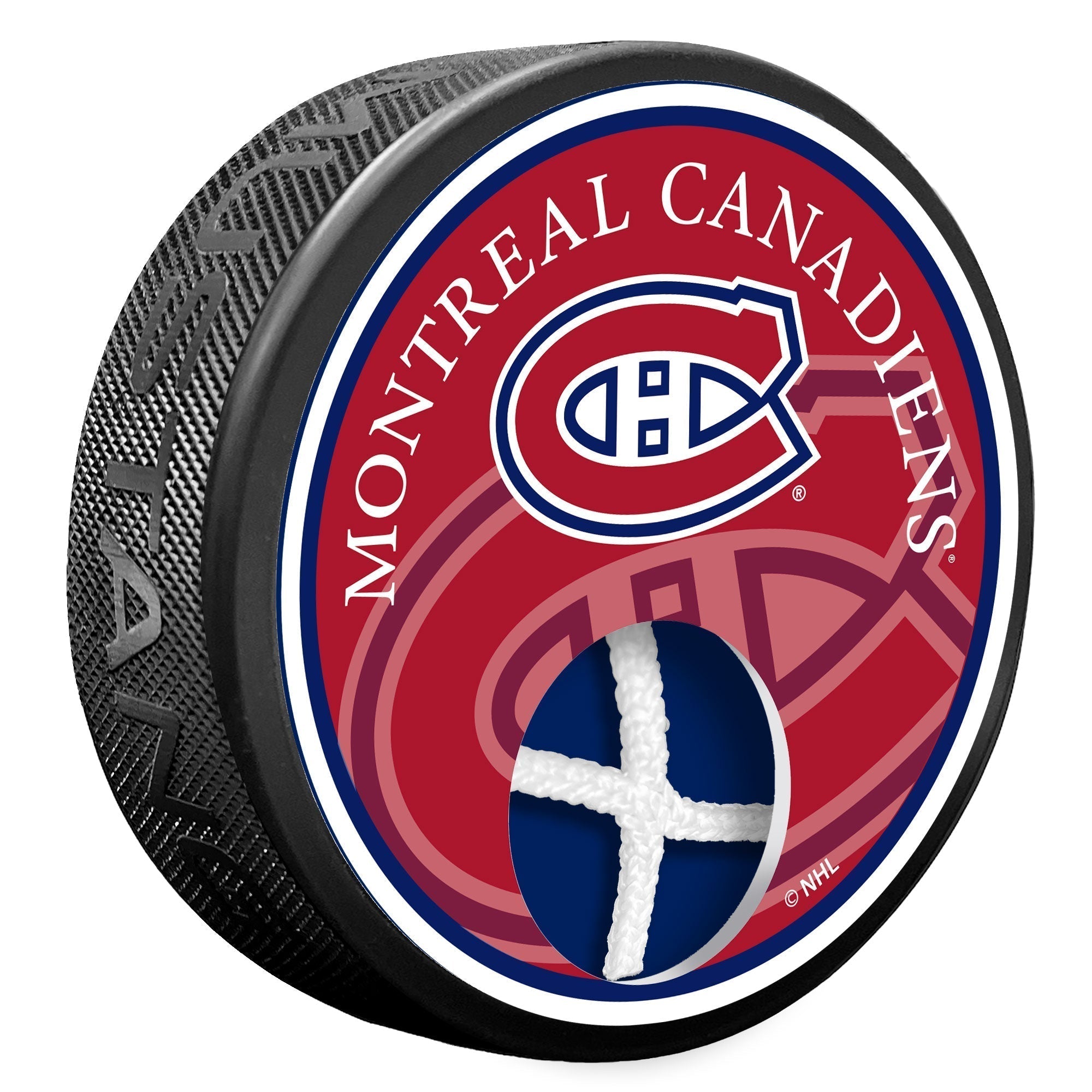 Montreal Canadiens NHL Game Used Net Hockey Puck