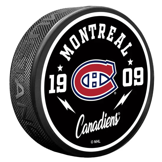 Montreal Canadiens NHL Bolt Textured Hockey Puck