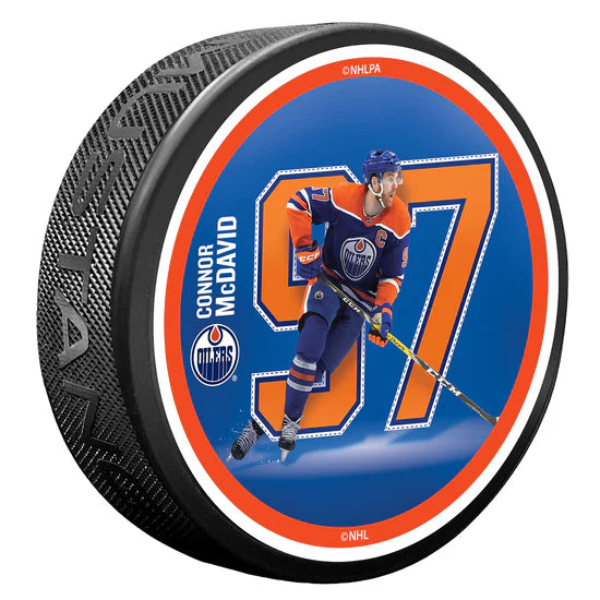 Connor McDavid Edmonton Oilers NHL Breakout Series Hockey  High Definition Puck