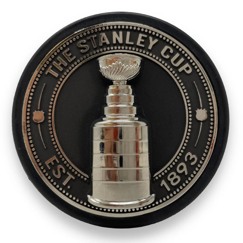 NHL Stanley Cup 3D Silver Medallion Hockey Puck