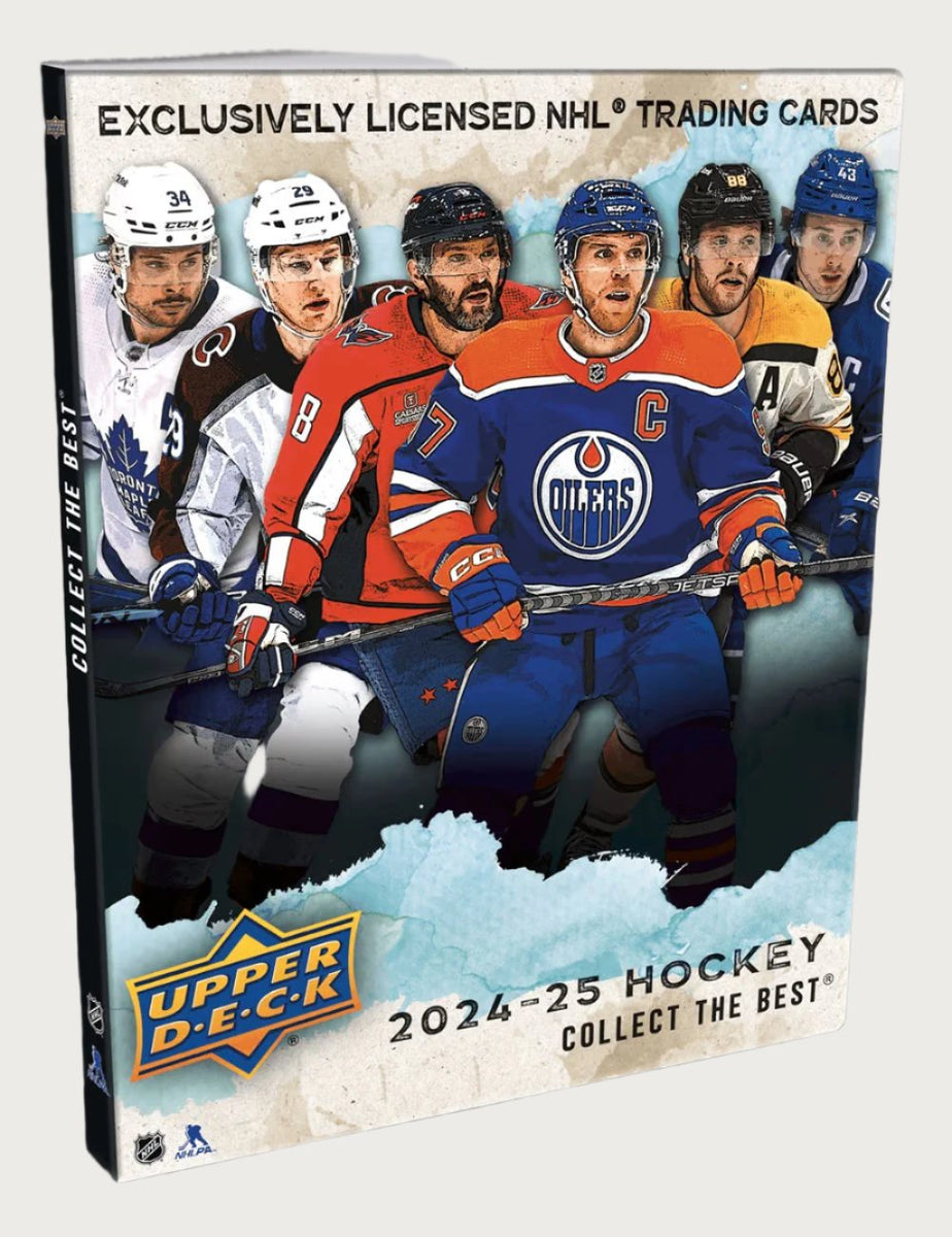 hockey card binder NHL Upper Deck 2024-2025 Hockey Cards Series 1 Starter Kit Binder Set