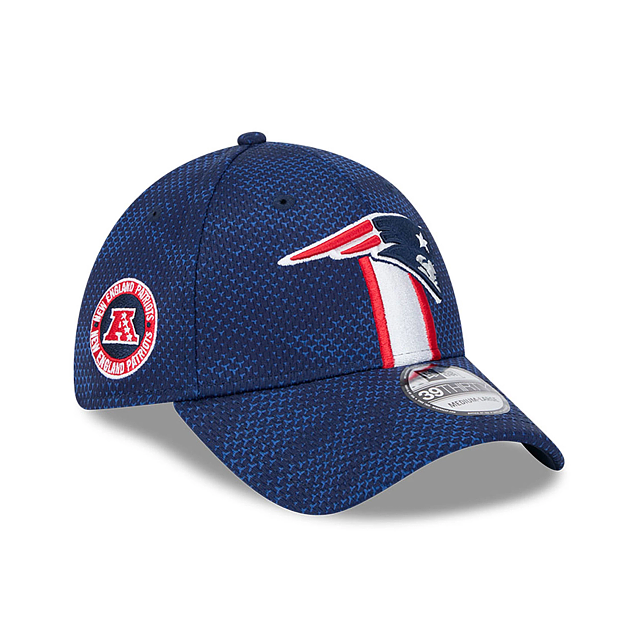 New England Patriots NFL New Era Men's Navy 39Thirty 2024 Sideline Stretch Fit Hat