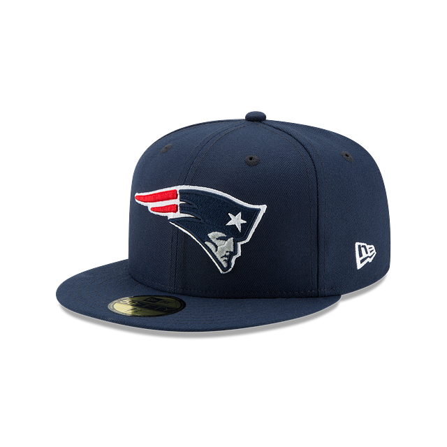 New England Patriots NFL New Era Men's Oceanside Blue 59Fifty Team Basic Fitted Hat