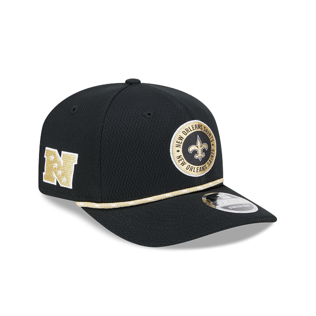 New Orleans Saints NFL New Era Men's Black 9Seventy 2024 Sideline Stretch Snapback