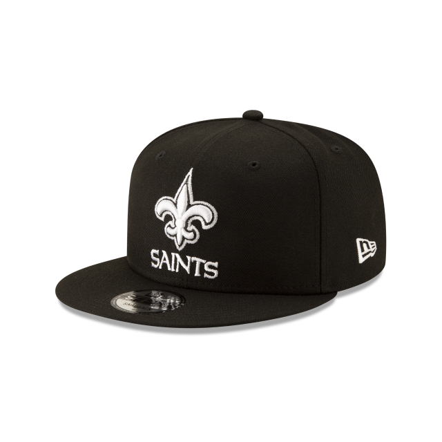 New Orleans Saints NFL New Era Men's Black White 9Fifty Basic Snapback