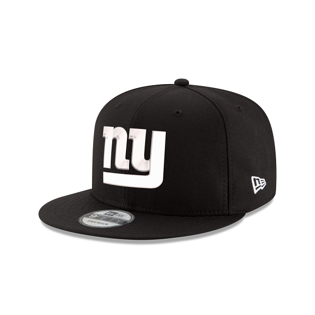 New York Giants NFL New Era pour hommes, noir et blanc, 9Fifty Basic Snapback