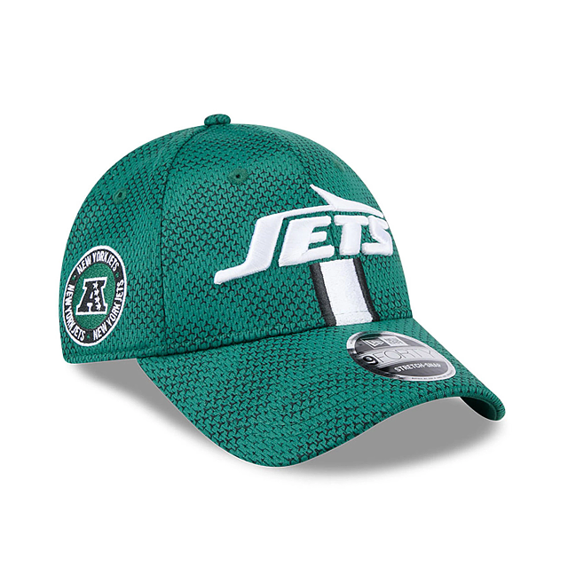 New York Jets NFL New Era Men's Green 9Forty 2024 Sideline Stretch Snapback Hat