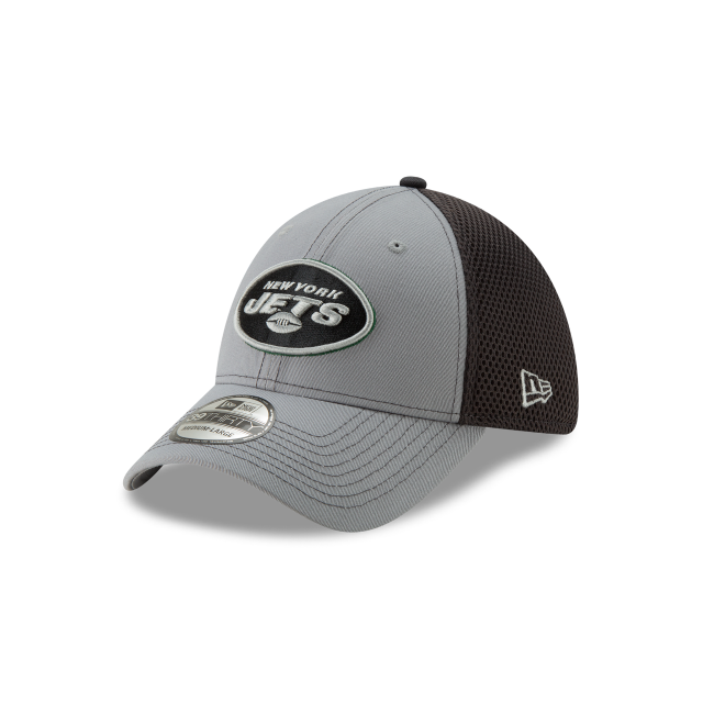 New York Jets NFL New Era Men's Grey 39Thirty Grayed Out Neo 2 Stretch Fit Hat