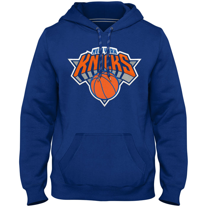New York Knicks NBA Bulletin Men's Royal Express Twill Logo Hoodie