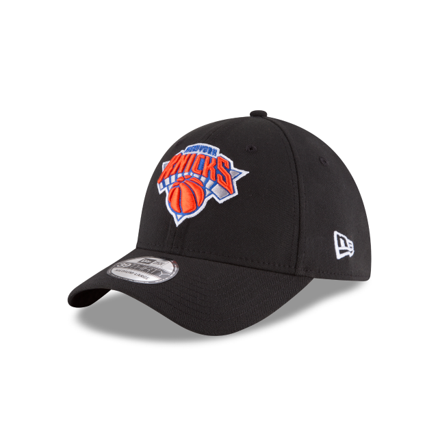 New York Knicks NBA New Era Men's Black 39Thirty Team Classic Stretch Fit Hat