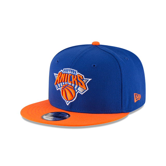 New York Knicks NBA New Era pour hommes bleu royal/orange 9Fifty Two Tone Snapback