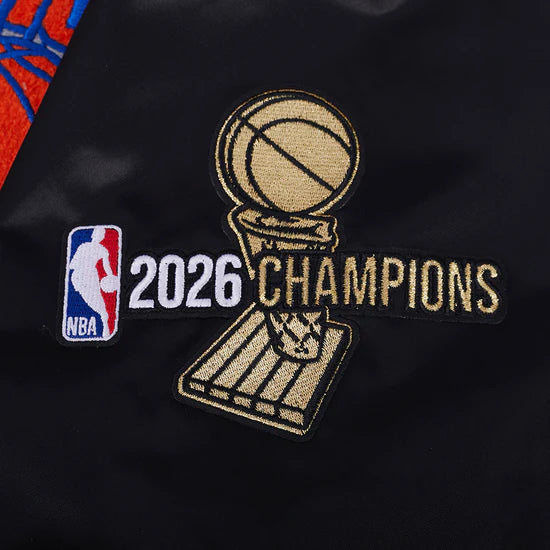 New York Knicks NBA Pro Standard Men's Black 2026 Championship Satin Jacket