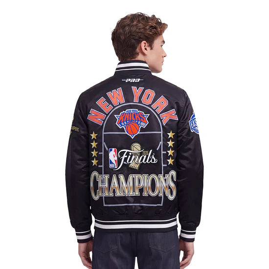 New York Knicks NBA Pro Standard Men's Black 2026 Championship Satin Jacket