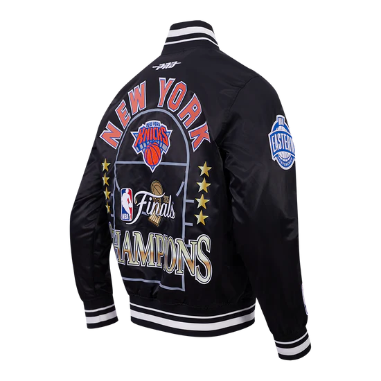 New York Knicks NBA Pro Standard Men's Black 2026 Championship Satin Jacket