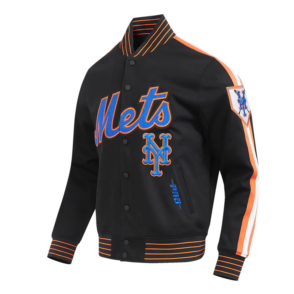 Veste en maille double noire New York Mets MLB Pro Standard pour homme, édition Cooperstown Game Day