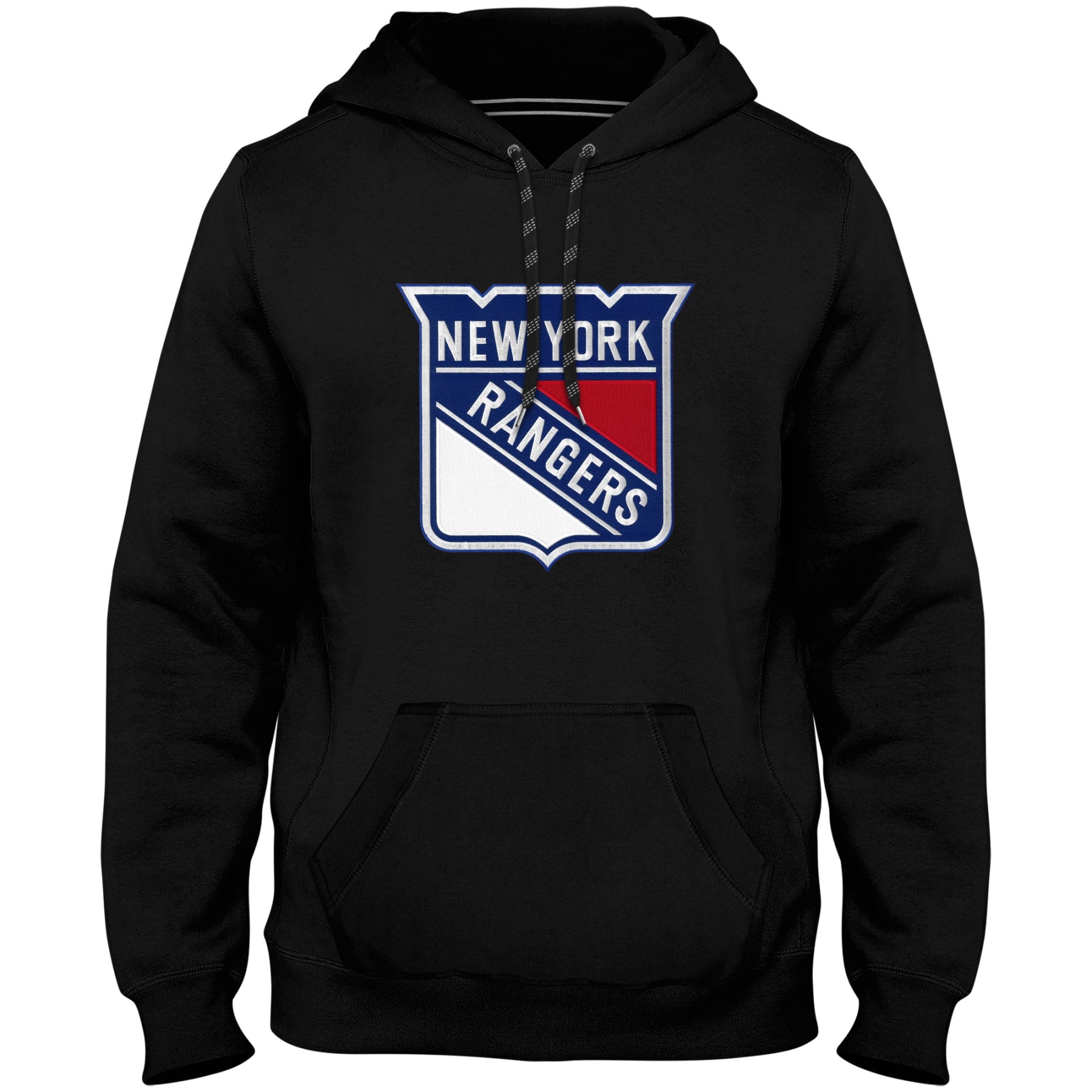 New York Rangers NHL Bulletin Men's Black Express Twill Logo Hoodie