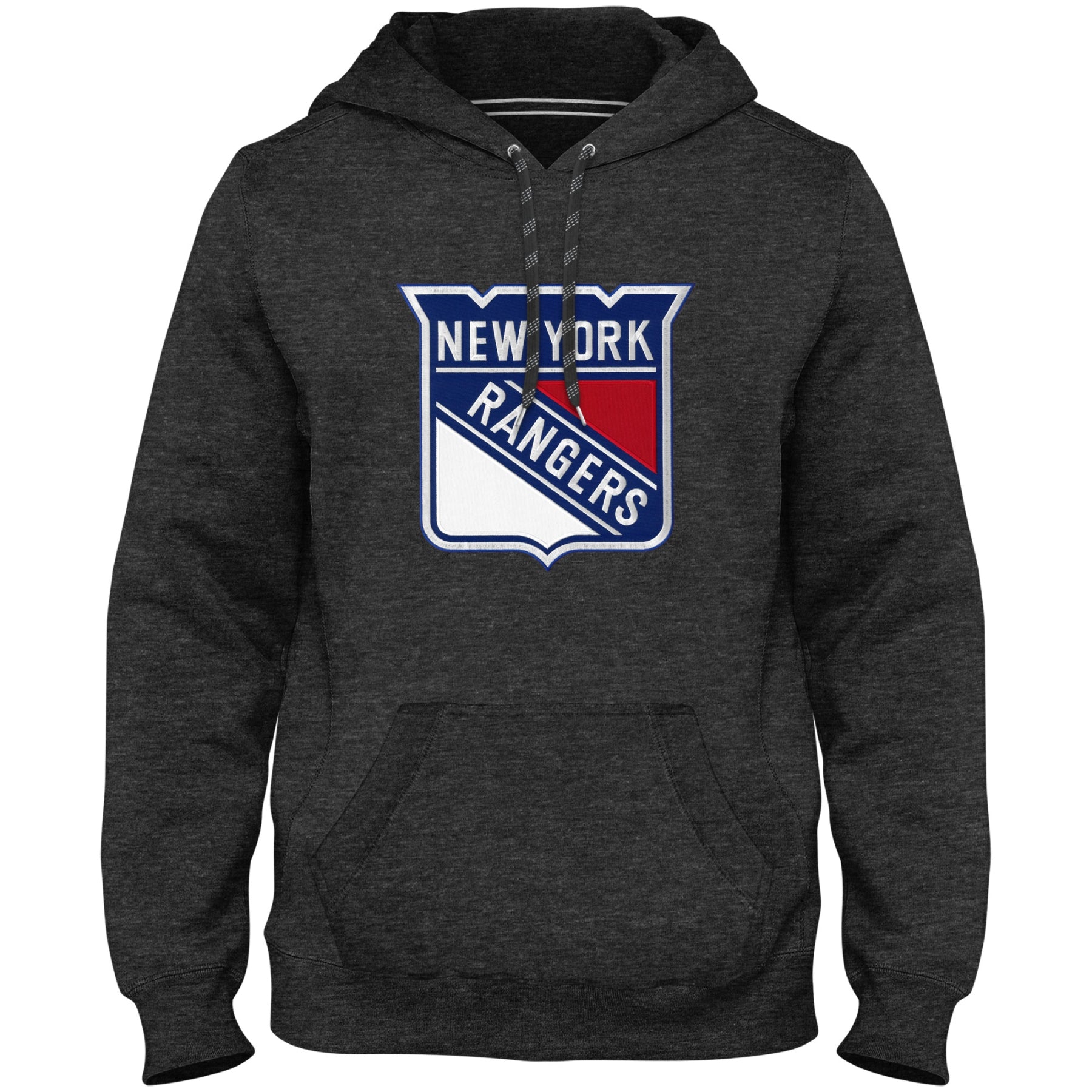 New York Rangers NHL Bulletin Men's Charcoal Express Twill Logo Hoodie