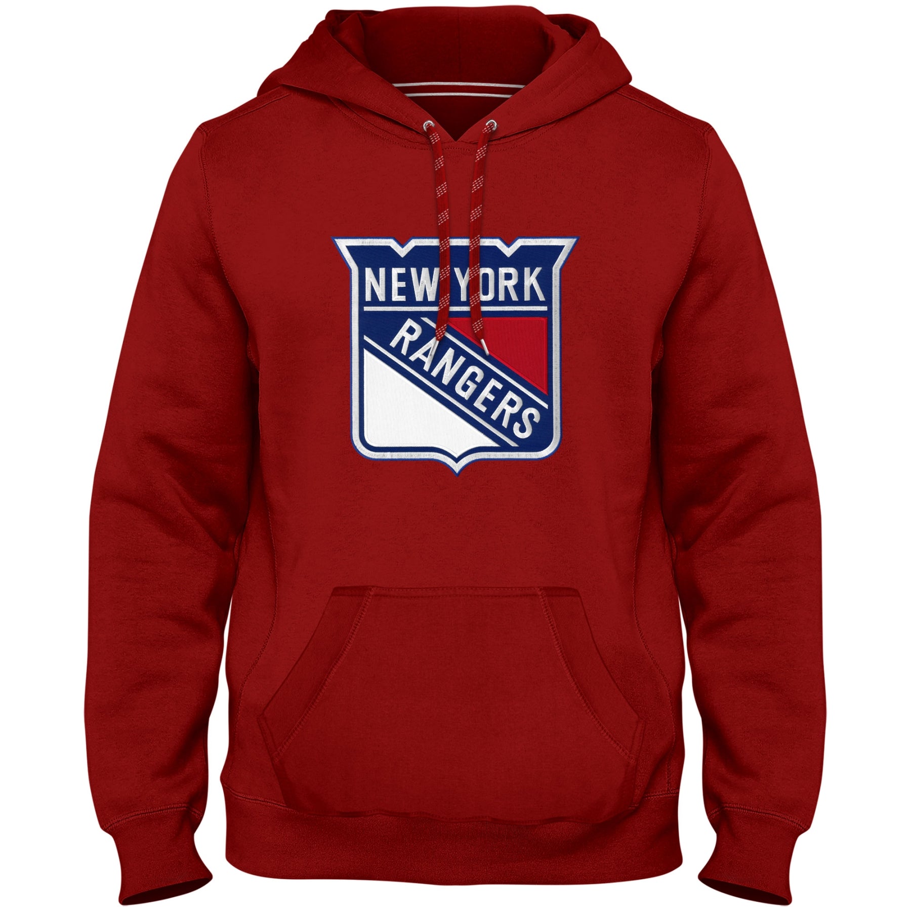 New York Rangers NHL Bulletin Men's Red Express Twill Logo Hoodie