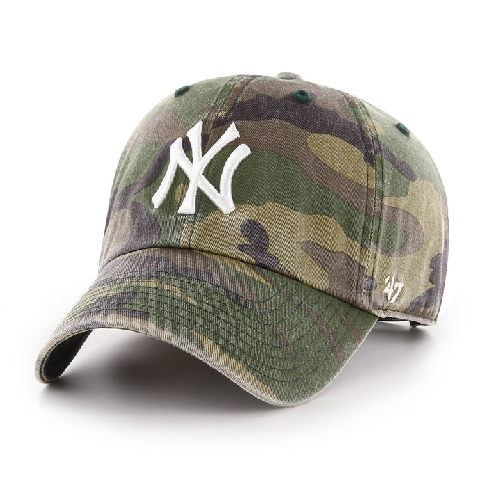 New York Yankees MLB 47 Brand Men's Camo Clean Up Adjustable Hat