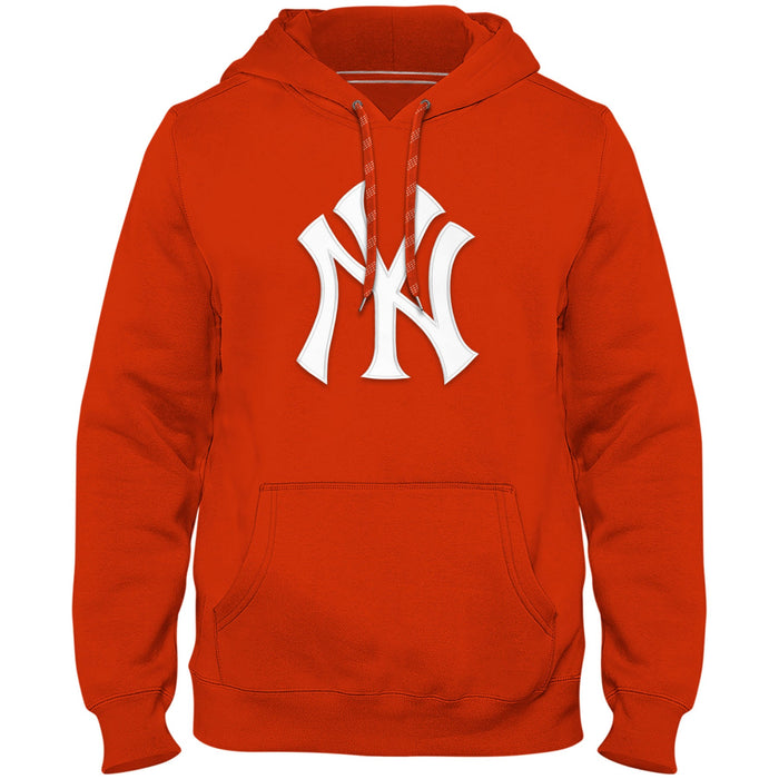 New York Yankees MLB Bulletin Men's Orange Express Twill Logo Hoodie