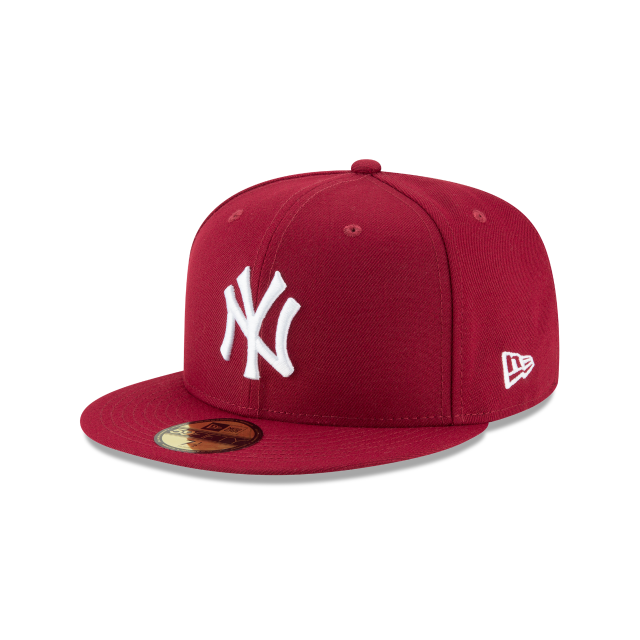 New York Yankees MLB New Era Men's Cardinal Red 59Fifty Basic Fitted Hat