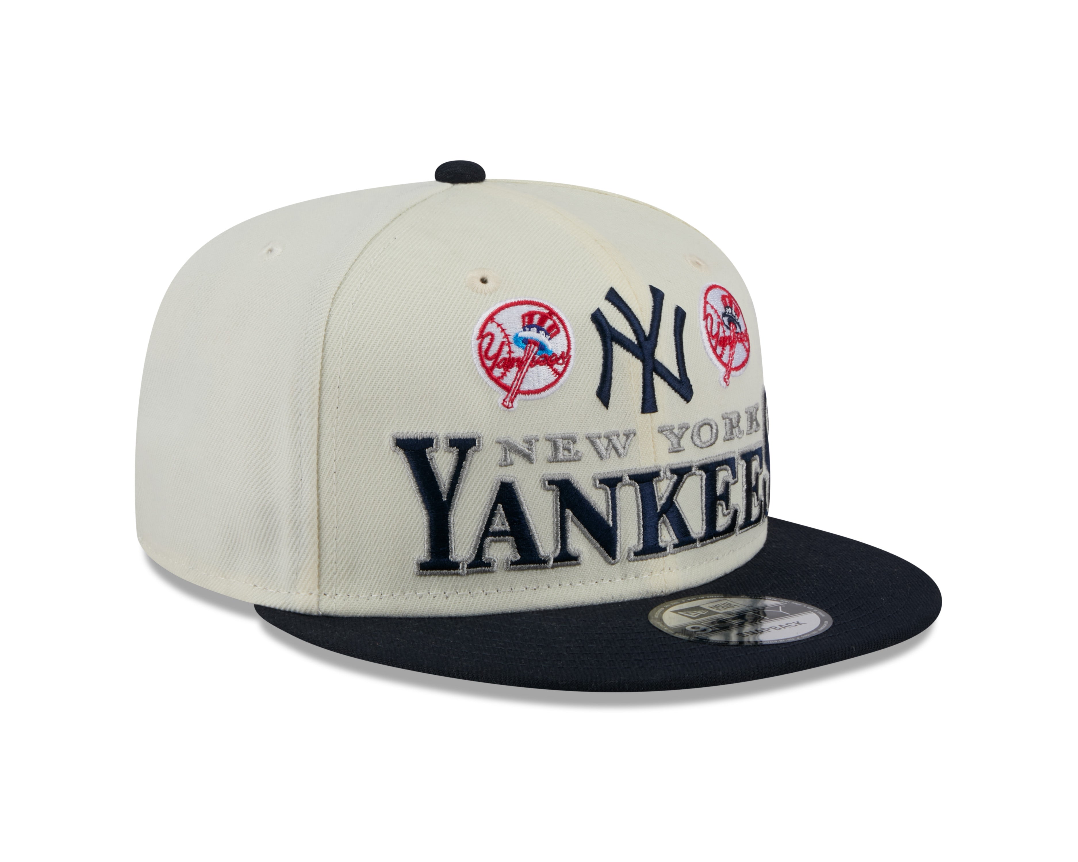 New York Yankees MLB New Era Men's Cream/Navy 9Fifty Two Tone Archive Snapback