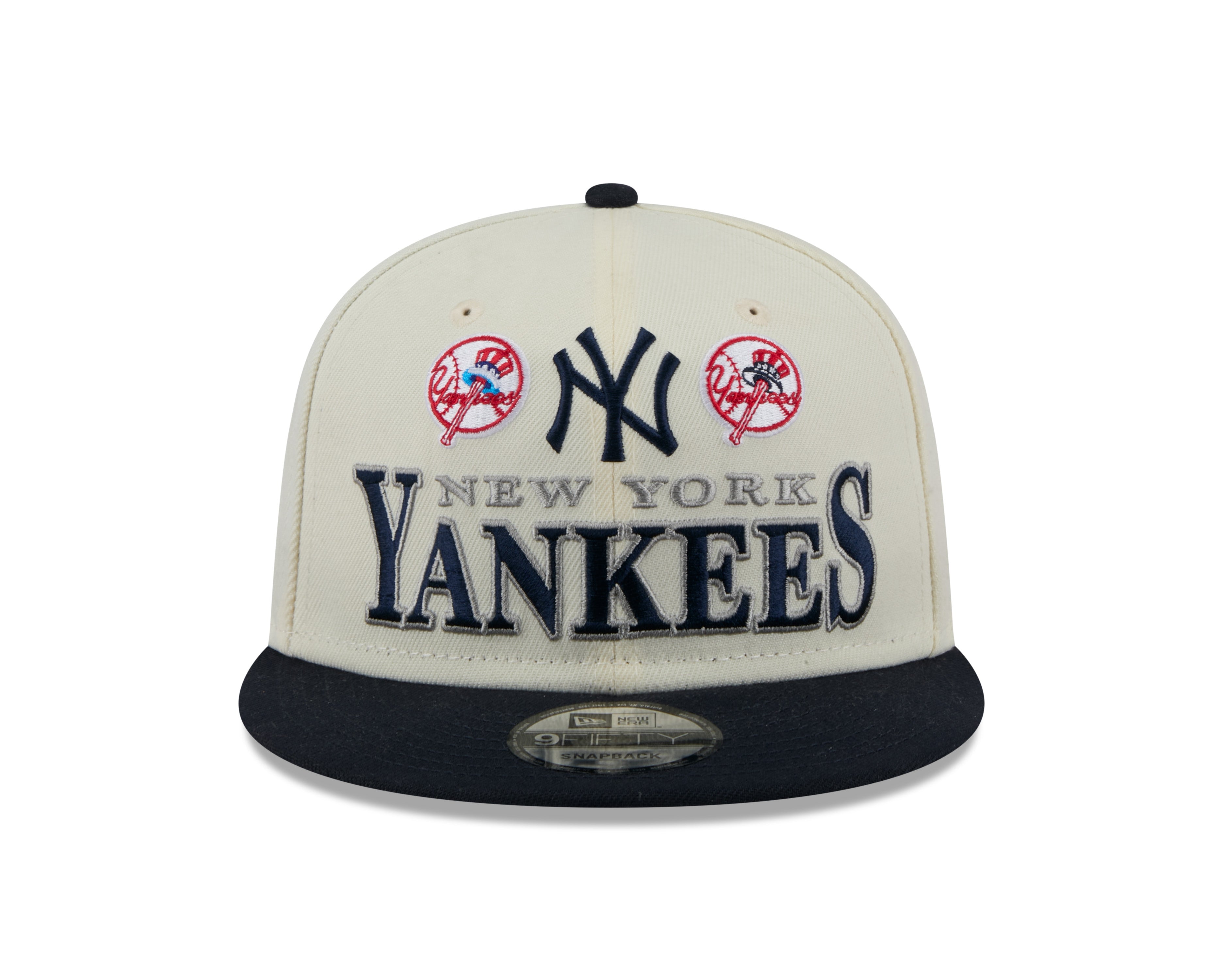 New York Yankees MLB New Era Men's Cream/Navy 9Fifty Two Tone Archive Snapback