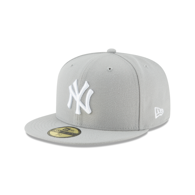 New York Yankees MLB New Era Men's Grey 59Fifty Basic Fitted Hat