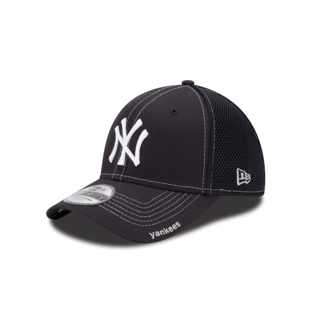 New York Yankees MLB New Era Casquette bleu marine 39Thirty Neo Stretch Fit pour hommes