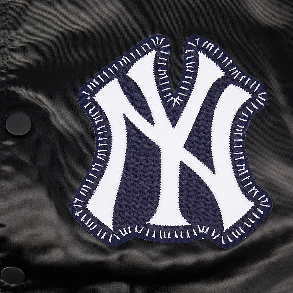 Veste en satin côtelé noir à coutures apparentes pour homme New York Yankees MLB Pro Standard