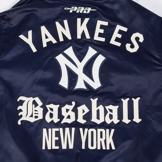 Veste en satin bleu marine Modern Originals pour homme, modèle Pro Standard de la MLB des Yankees de New York