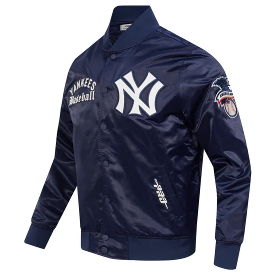Veste en satin bleu marine Modern Originals pour homme, modèle Pro Standard de la MLB des Yankees de New York