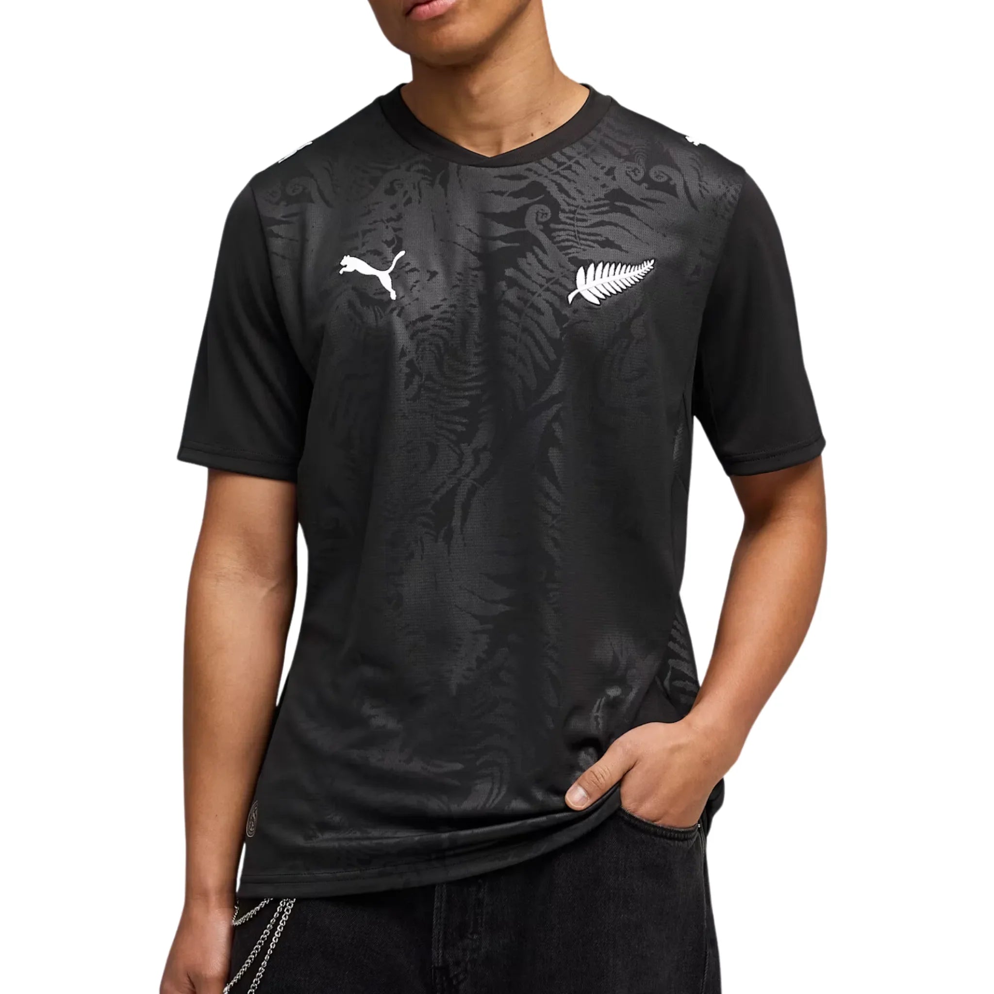 New Zealand National Team FIFA Puma Men's Black 2026 Home Replica Jersey
