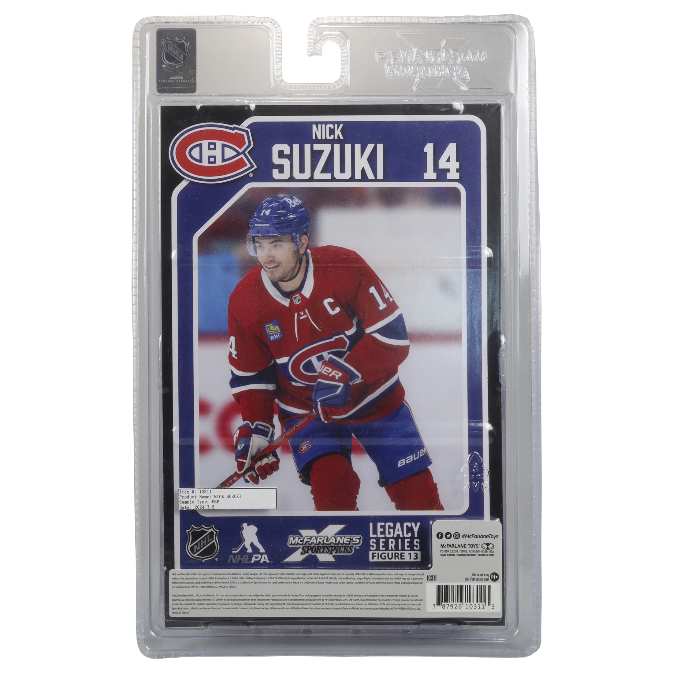 Nick Suzuki Montreal Canadiens NHL McFarlane Toys Home Uniform Legacy Series 7" Action Figure