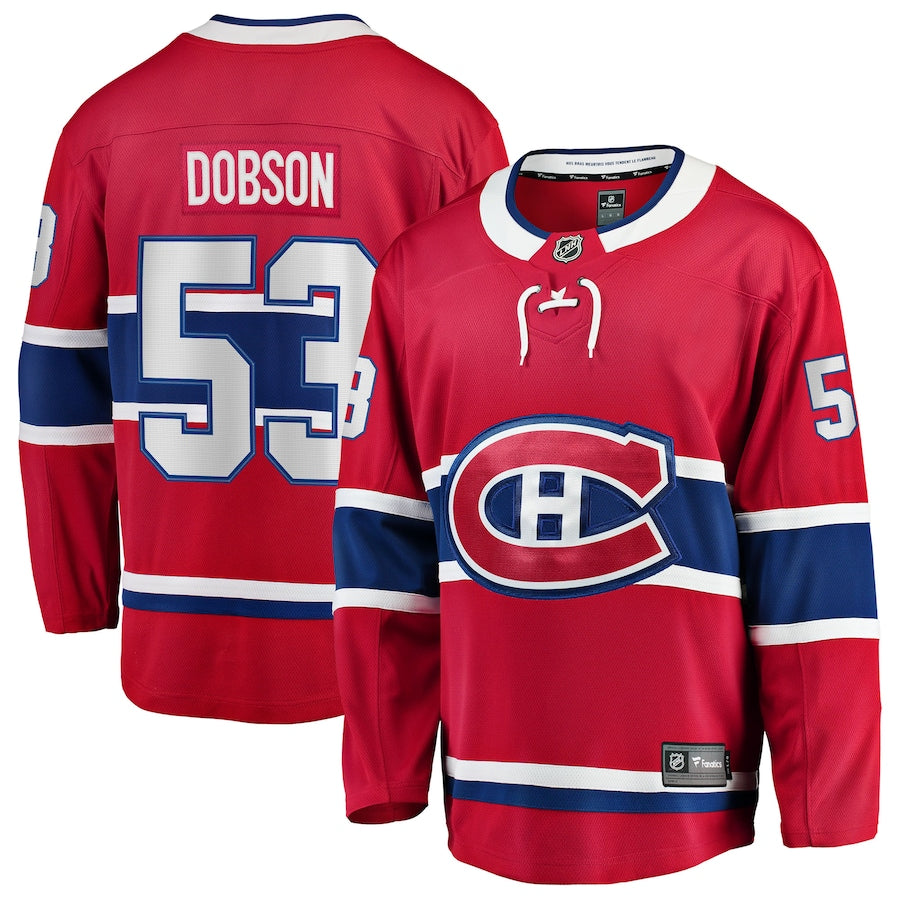 Noah Dobson Montreal Canadiens NHL Fanatics Branded Men's Red Breakaway Jersey
