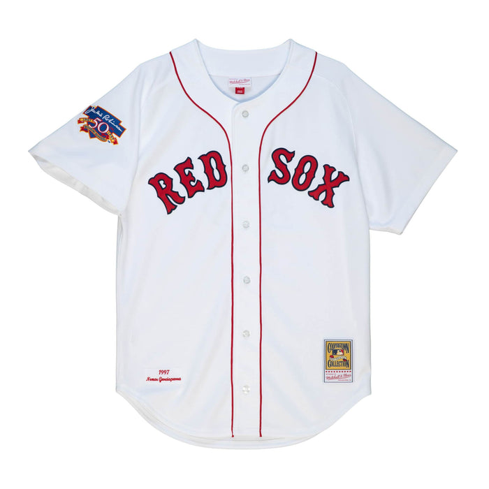 Nomar Garciaparra Boston Red Sox MLB Mitchell & Ness Men's White 1997 Authentic Jersey