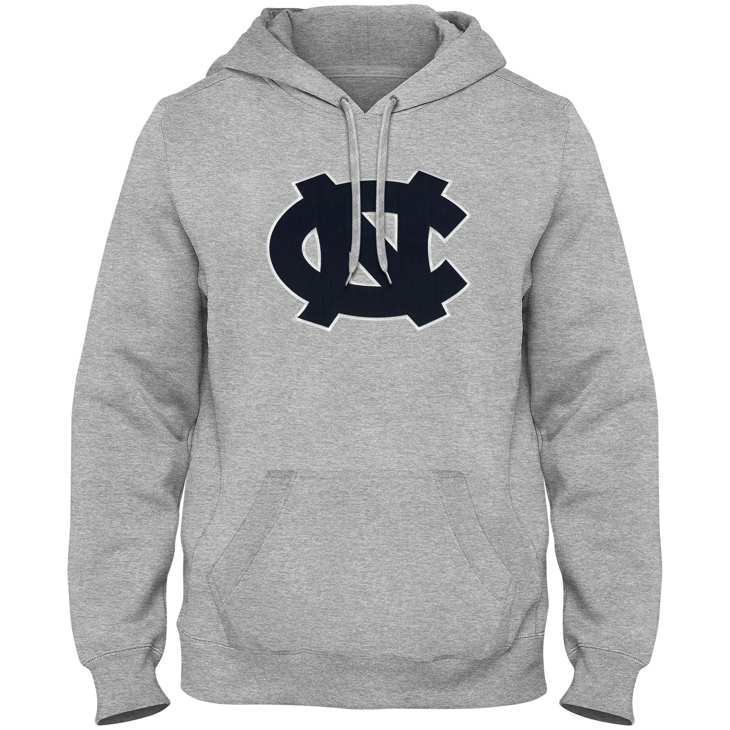 North Carolina Tar Heels NCAA Bulletin Sweat à capuche avec logo athlétique gris express en sergé bleu marine pour hommes