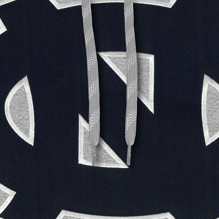 North Carolina Tar Heels NCAA Bulletin Men's Athletic Grey Express Twill Navy Logo Hoodie