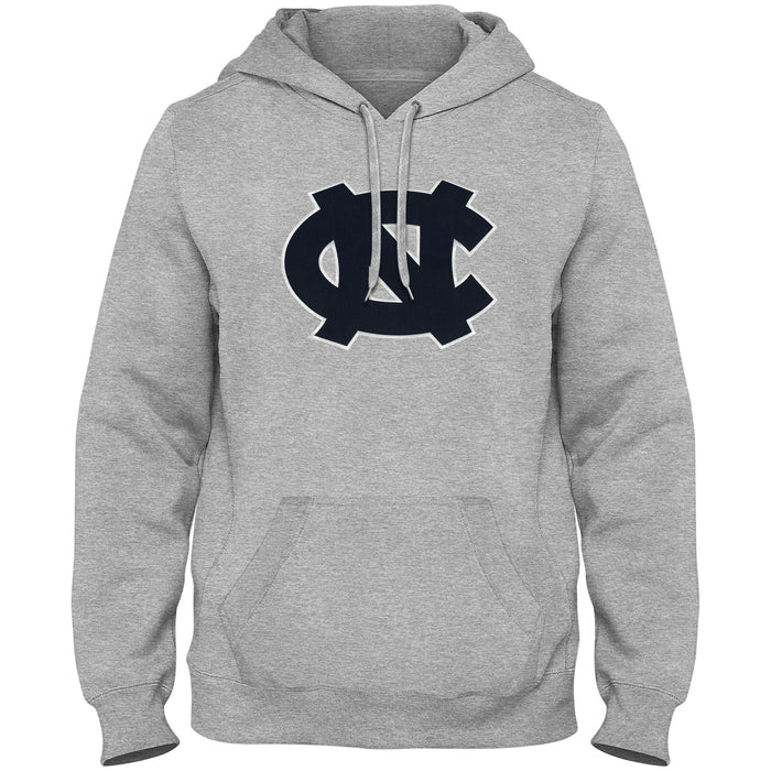 North Carolina Tar Heels NCAA Bulletin Men's Athletic Grey Express Twill Navy Logo Hoodie
