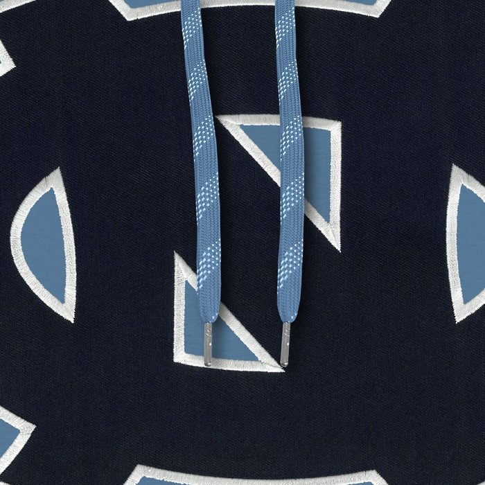 North Carolina Tar Heels NCAA Bulletin Men's Light Blue Express Twill Navy Logo Hoodie