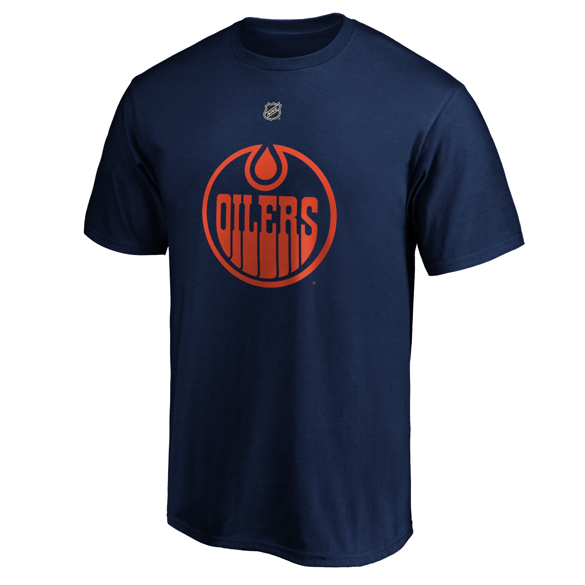 T-shirt authentique alternatif bleu marine de marque NHL Fanatics des Oilers d'Edmonton de Leon Draisaitl pour hommes