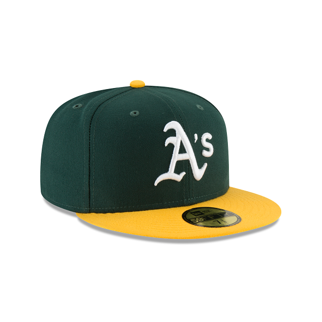 Oakland Athletics MLB New Era Casquette ajustée verte 59Fifty Authentic Collection On Field pour hommes 