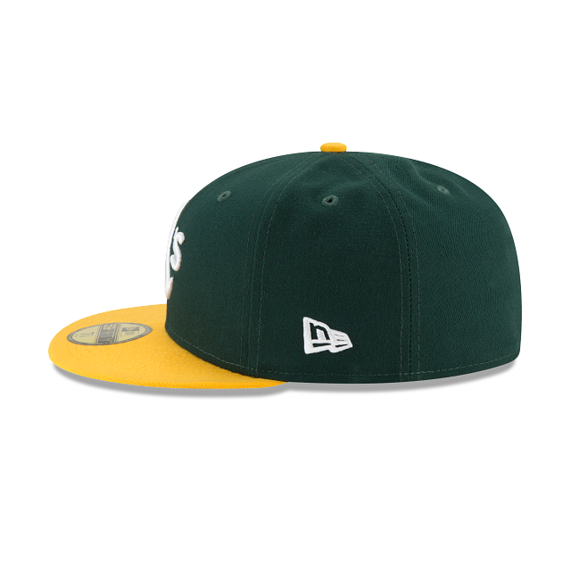 Oakland Athletics MLB New Era Casquette ajustée verte 59Fifty Authentic Collection On Field pour hommes 