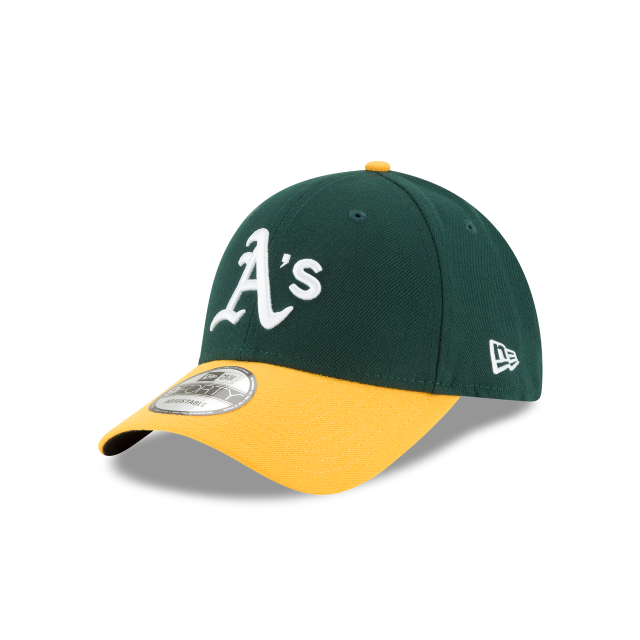 Oakland Athletics MLB New Era Casquette ajustable verte 9Forty League pour hommes