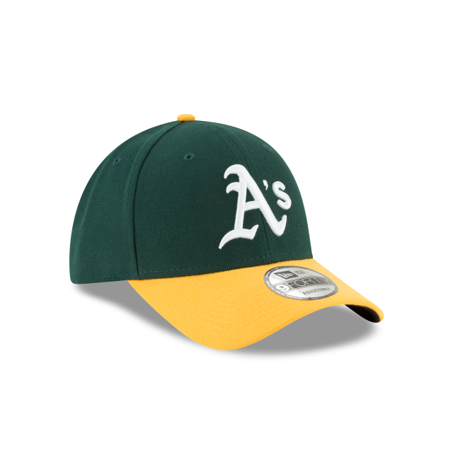 Oakland Athletics MLB New Era Casquette ajustable verte 9Forty League pour hommes