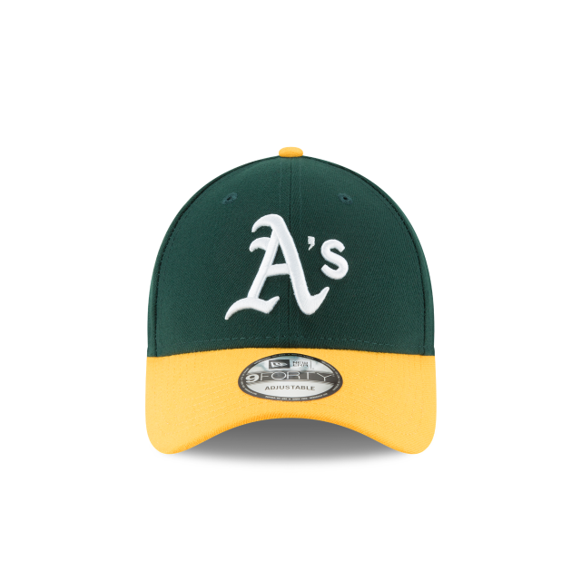 Oakland Athletics MLB New Era Casquette ajustable verte 9Forty League pour hommes