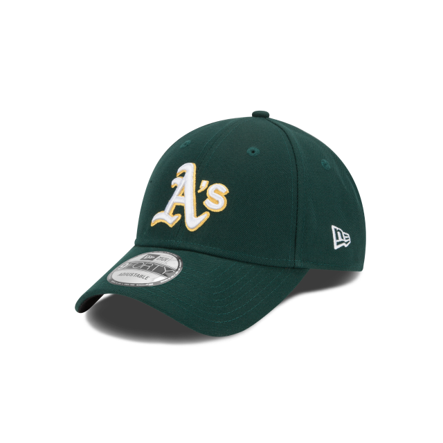 Oakland Athletics MLB New Era Casquette ajustable verte 9Forty League Road pour hommes