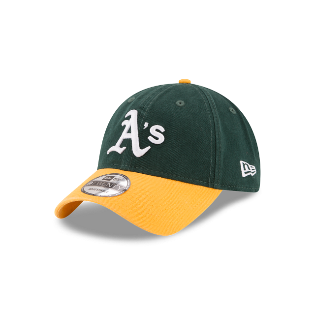 Casquette ajustable Oakland Athletics MLB New Era pour homme, verte/jaune, 9Twenty Core Classic